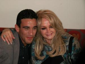 Bonnie Tyler (UK) and Gianluca (Malta) at Eurovision 2013 - Photograph Eurovision Ireland