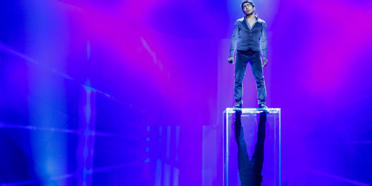 Farid Mammadov - At his first Eurovision Rehearsal in Malmo - Photograph courtesy of Eurovision.tv Photo: Dennis Stachel (EBU)