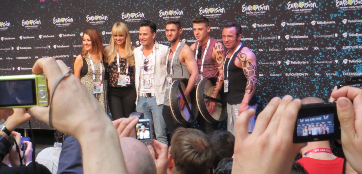 Ryan Dolan and Team Ireland at Eurovision 2013. Photograph Eurovision Ireland
