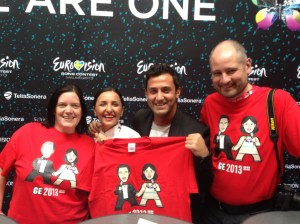 Nodi and Sophie, Eurovision 2013 Georgia with Elaine and David