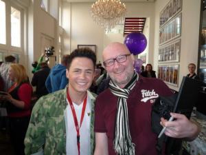 Eurovision Ireland's Good Friend Keith Mills from AKOE with Ryan Dolan - Photograph courtesy of Keith Mills Facebook