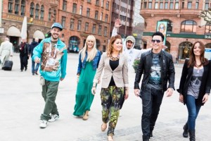 Ireland's Ryan Dolan and Team meet Montenegro's Eurovision Entrants "Who See and Nina" - Photograph courtesy of RTE and Lisa Wikstrand