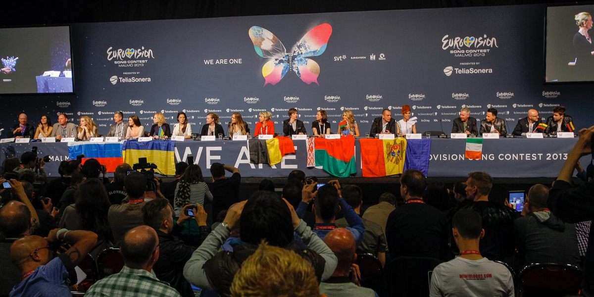 Winners Press Conference from Semi Final 1 at Eurovision 2013 - Photograph courtesy Photo: Dennis Stachel (EBU)