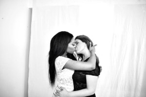 Eurovision Winner Helena Paparizou and fellow Greek singer Courtney Parker in the Greek Pro LGBT Campaign. Photograph courtesy of Helena Paparizou Tumblr