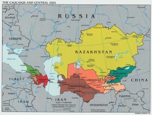 Kazajhstan Map - Photograph courtesy of www.lib.utexas.edu
