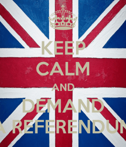 Uk Referendum on Eurovision Participation?  Photograph courtesy KeepCalm
