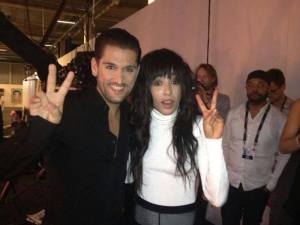 Cezar will be collaborating with Eurovision Winner (pictured here last Saturday July 13th) and also Opera Star Sarah Brightman. Photograph courtesy of Cezar's Facebook