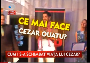 Cezar - How has his life changed since Eurovision 2013? Photograph courtesy of Romanian TV "Stirile Kanal D"
