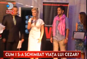 Cezar in Interview.  Photograph courtesy of Romanian TV "Stirile Kanal D"