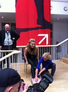 Emmelie de Forest (Eurovision Winner 2013) opens up an exhibition at the Danish National Museum dedicated to her Eurovision win. Photograph courtesy of Morten Kaiser and Oikotimes