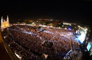 Maltese Eurovision Representative 2013 Gianluca performs at the "Isle Of MTV" Concert in Malta. Photograph courtesy of Facebook