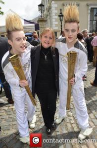 Jedward and their new manager -  Mum Susanna? Photograph courtesy of comtact music.ie
