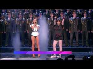 t.A.T.u and The Red Army Choir. Photogrpah courtesy of YouTube