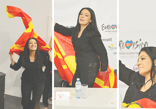 Kaliopi at Eurovision 2012. Photograph Courtesy of fyeaheurovision.tumblr.com