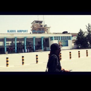 Loreen arrives in Kabul, Afghanistan. Photograph courtesy of Loreen Facebook