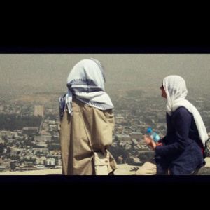 Loreen looks down on Kabul from the top of Teve Mountain. Photograph courtesy of Loreen Facebook
