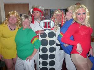 Dollie Deluxe and Bucks Fizz getting prepared for their Eurovision Performances. Photograph courtesy of Schlagerboys Facebook