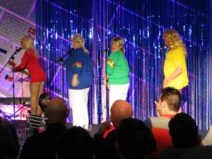 Eurovision Ireland's Girl Elaine Dove with Friends as Bucks Fizz. Photograph courtesy of Elaine Dove Facebook