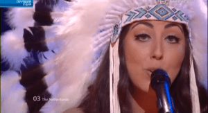 Joan Franka At Eurovision. Photograph courtesy of YouTube