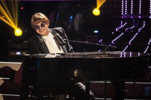 Elton John gets a Eurovision Make Over. Photograph courtesy of TV3