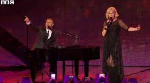 Agnetha Fältskog and Gary Barlow at "Children In Need Rocks" Concert. Photograph courtesy of BBC. 