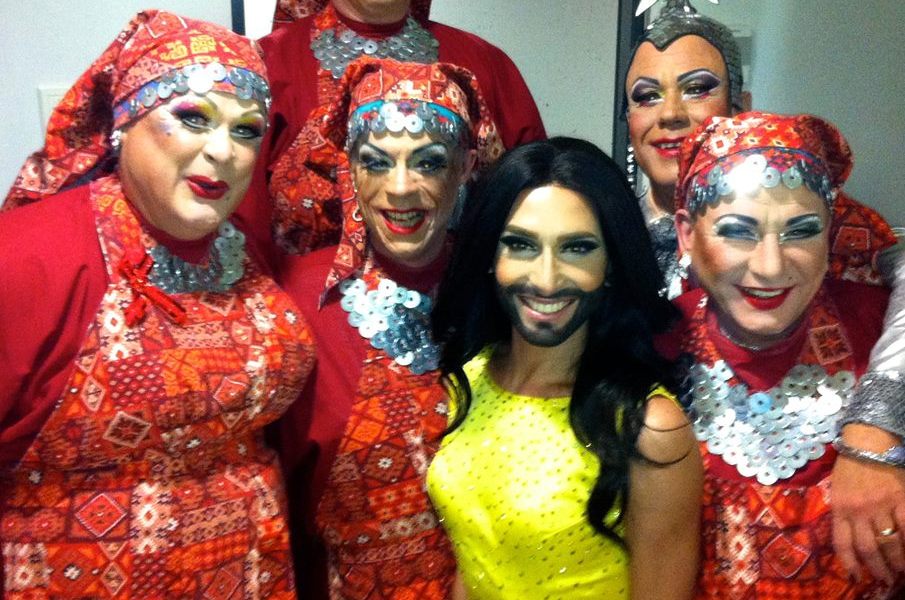 Conchita Wurst and the Wad Girls in Estonia. Photo : Courtesy of Conchita Wurst Facebook