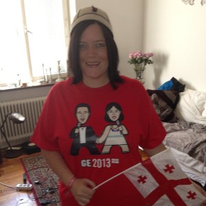 Eurovision Ireland's Elaine In Her Georgia Finery