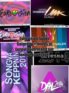 Eurovision Super Saturday. Photo : Eurovision Ireland and Wikipedia