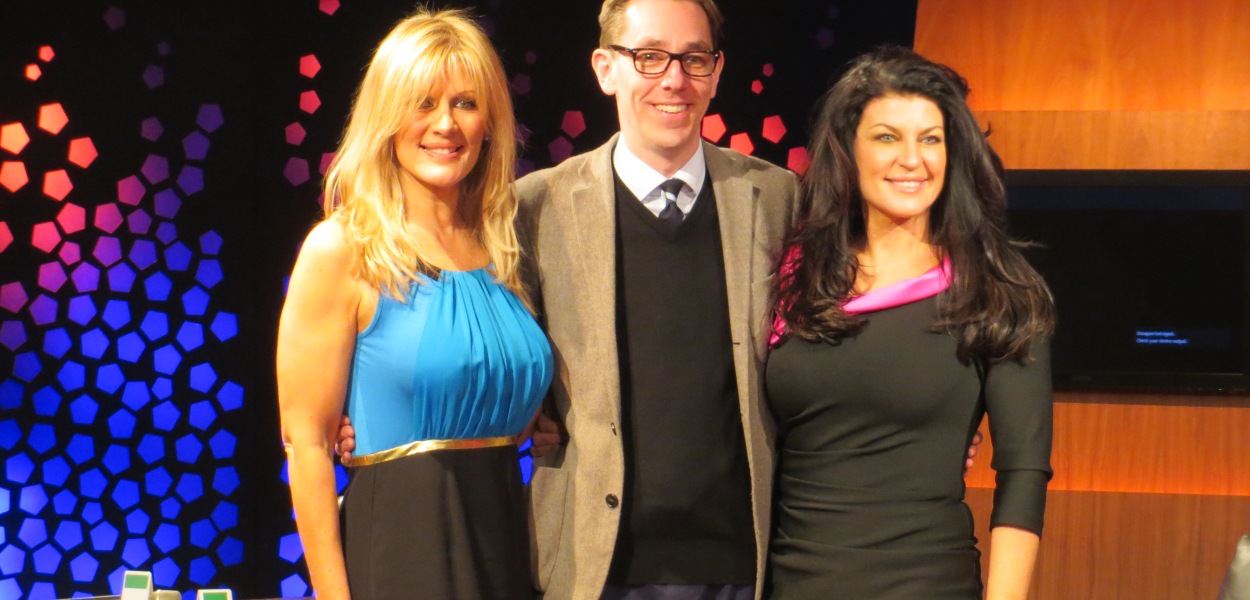 Valerie Roe, Ryan Tubridy and Patricia Roe (L-R) Photo ; Eurovision Ireland