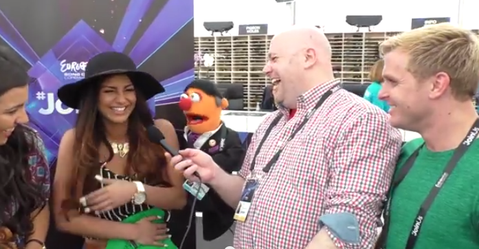 Can Linn and Terry Vision Post Rehearsal. Photo : Eurovision Ireland