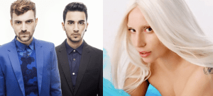 Freaky Fortune and Lady Gaga. Photo : getgreekmusic.gr