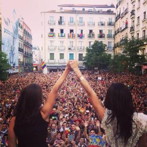 Ruth Lorenzo and Conchita Wurst. Photo : Ruth Lorenzo Facebook