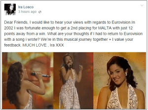 Ira Losco for Eurovision 2015?. Photo : Facebook