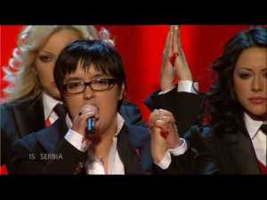 Marija Šerifović winning Eurovision 2007. Photo : YouTube