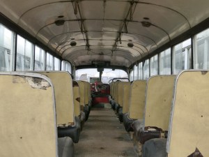 The old shuttle bus revealed