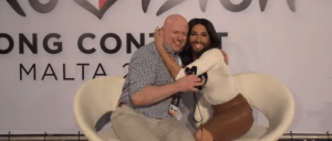 Eurovision Ireland and Conchita Wurst at the Maltese Eurovision 2015 National Selection.  Photo : Eurovision Ireland