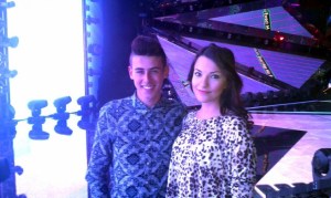 Michele Perniola and Anita Simoncini for San Marino Eurovision 2015. Photo : http://www.sorrisi.com/