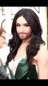 Conchita at the Golden Globes. Photo : Twitter
