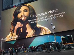 Conchita in Time Square. Photo : Wikimedia