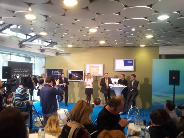 Live from the EMA 2015 Press Centre. Photo : Eurovision Ireland/Jan Vehar