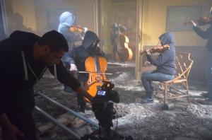 Amber shooting the video for her song 'Warrior'. Photo Daniel d’Anastasi