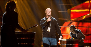 Linus at Melodifestivalen 2015. Photo : SVT