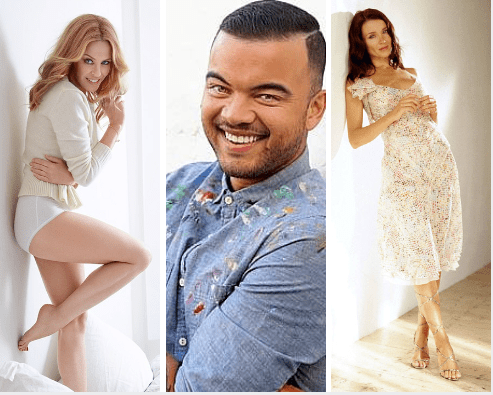 Guy Sebastian and Kylie and Dannii Minogue
