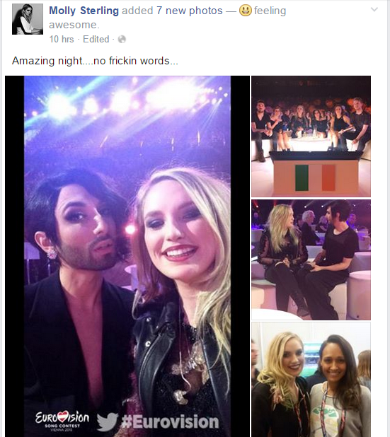 Conchita and Molly. Photo : Molly Sterling Facebook