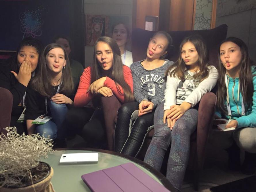 Malta, Ireland and Macedonia sharing some good times at Junior Eurovision